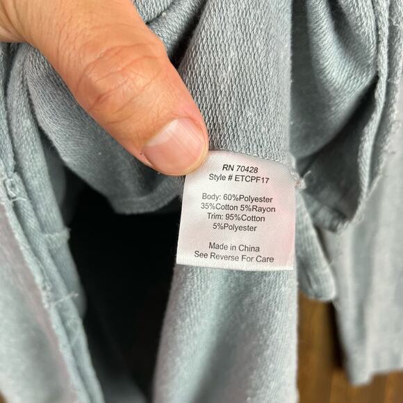 Evys Tree Womens Sweatshirt Gray Pullover Consuelo in Platinum Cable Knit M - Picture 10 of 13